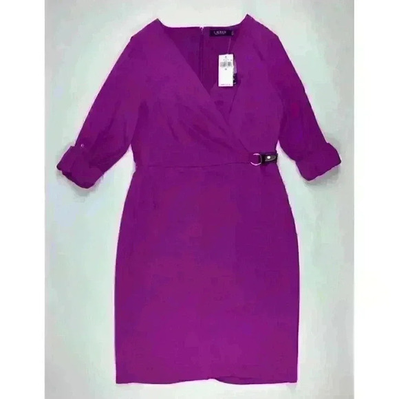 Lauren Ralph Lauren Dresses & Skirts - NEW! Lauren Ralph Lauren Women's 10 Buckle-Trim Georgette Shirtdress NWT $165